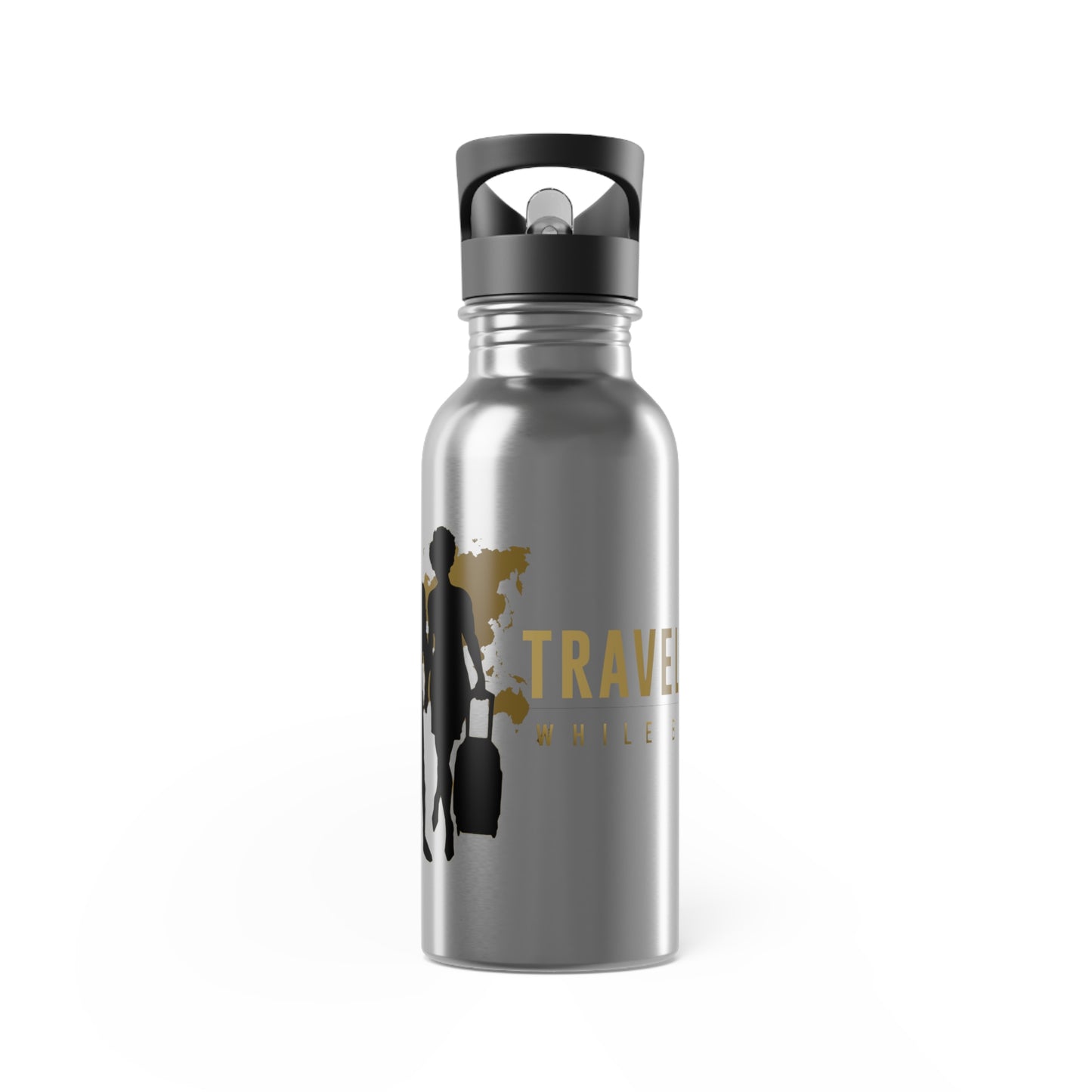 Stainless Steel Water Bottle With Straw, 20oz